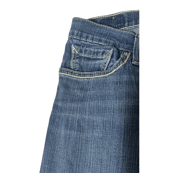 Levis Jeans Juniors 7 Blue 524 Too Superlow Stretch Denim Y2K Low Rise - Picture 3 of 10